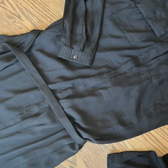 Banana Republic Black Long Sleeve shirt Maxi Dress - Picture 3 of 4